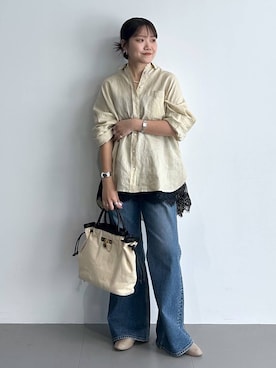 「RED CARD TOKYO（レッドカード）のアイテム（パンツ）」を使った、anriさん（レディース・157cm）の春コーディネート