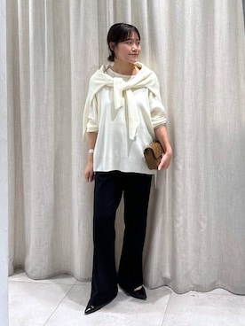 「AULENTTI（オウレンティ）の【AULENTTI】キルティングBAG（ショルダーバッグ、ブラウン系）」を使った、anriさん（レディース）の秋コーディネート