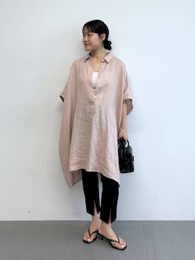 「MOHI（モヒ）のアイテム」を使った、anriさん（レディース・157cm）の夏コーディネート