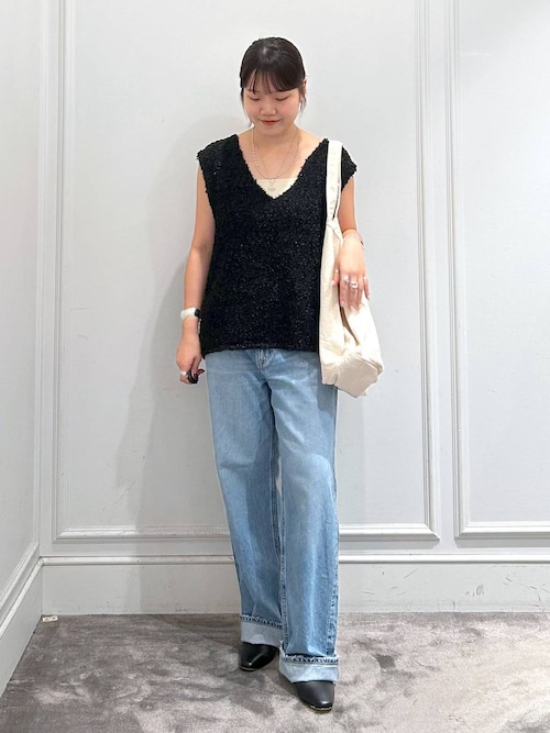 パンツ upper hights THE CLARA 22 CYANBLUE upper hights（アッパー