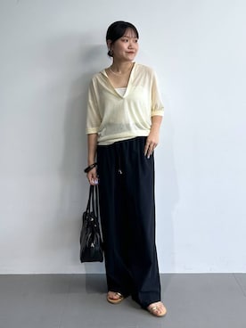 「BABYLONE（バビロン）のアイテム」を使った、anriさん（レディース・157cm）の春コーディネート