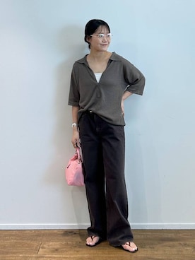 「MOHI（モヒ）のアイテム」を使った、anriさん（レディース・157cm）の夏コーディネート