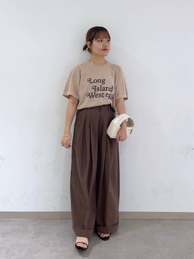 「NINA&JULES（ニナエジュール）のアイテム」を使った、anriさん（レディース・157cm）の夏コーディネート