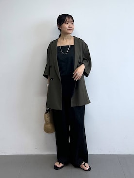 「beej（ビージ）のアイテム（バッグ）」を使った、anriさん（レディース・157cm）の夏コーディネート