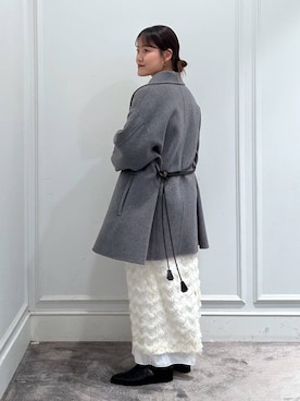 「アイテム（ピーコート）」を使った、anriさん（レディース・157cm・20代）の冬コーディネート