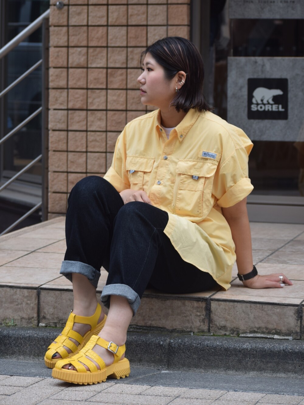 Sorel レディース Viibe ツイストスライドサンダル, ノバサンド チョーク, 24 SOREL ソレル サンダル ヴィーブ ツイスト スライド