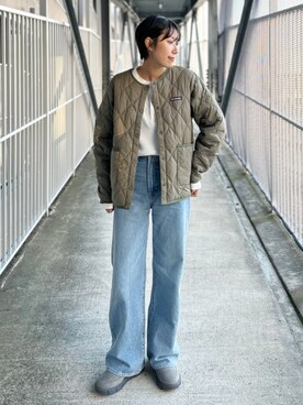 「防寒」｜「アイテム（ブーツ）」を使った、SOREL ソレルさん（レディース・162cm）の秋コーディネート
