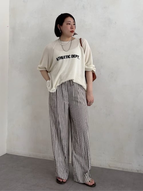 【セットアップ可能】ワッフル編みロゴプリントニット