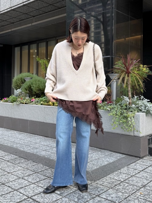 アシメレースキャミ