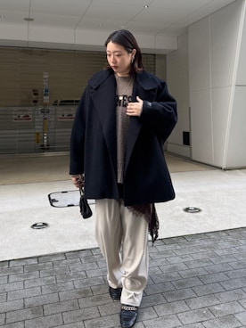 「アイテム（その他アウター）」を使った、yuさん（レディース・162cm）の冬コーディネート