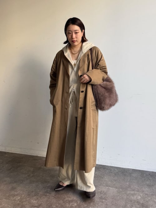 人気美品✨ハイク BIG+LONG トレンチコート ライナー付 ベージュブラウン 極美品 2way ハイク トレンチコート ライナー付き ハニーベージュ M