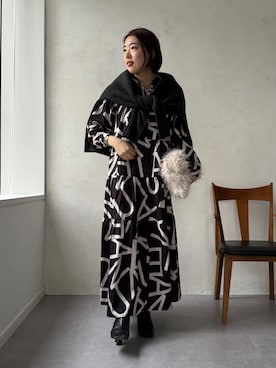 「24AW秋の新作」｜「アイテム（ワンピース/ドレス）」を使った、yuさん（レディース・162cm）の秋コーディネート