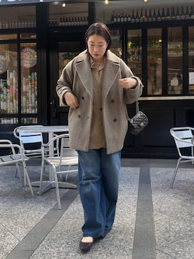 「秋のコーデ」｜「アイテム（その他アウター）」を使った、yuさん（レディース・162cm）の秋コーディネート