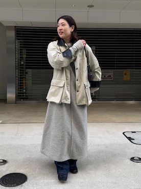 「アイテム（カバーオール）」を使った、yuさん（レディース・162cm）の秋コーディネート