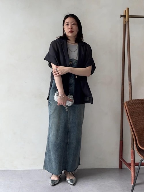 【WEB限定】裾フリンジデニムジャンスカ