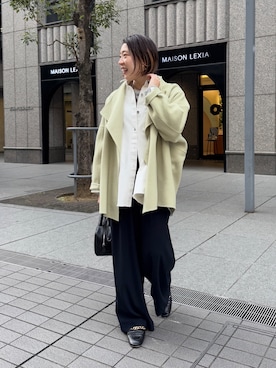 「シンフルコーデ」｜「アイテム（ジャケット/アウター）」を使った、yuさん（レディース・162cm）の冬コーディネート