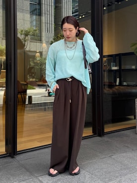 「ブラウンコーデ」｜yuさん（レディース・162cm）の夏コーディネート