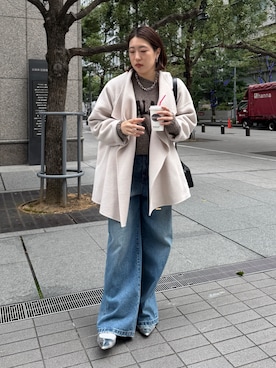 「２ＷＡＹ」｜「アイテム（その他アウター）」を使った、yuさん（レディース・162cm）の秋コーディネート