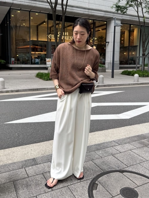 DouDouニット DouDou ニット セーター 前後2WAYラメニットタンク レディース