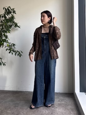 「アイテム（つなぎ/オールインワン）」を使った、yuさん（レディース・162cm）の夏コーディネート