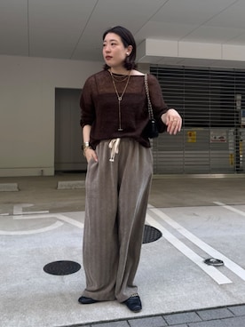 「アイテム（ブレスレット）」を使った、yuさん（レディース・162cm）の秋コーディネート