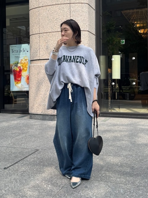 インターシャロゴポンチョニット（ニット/セーター）｜DouDou