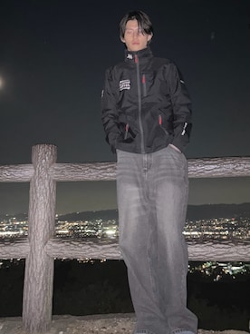 「アイテム（ナイロンジャケット）」を使った、蒼真さん（メンズ・170cm）の秋コーディネート