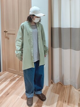 「Samansa Mos2 blue（サマンサモスモスブルー）のアイテム（キャップ）」を使った、*＊𝕪𝕦𝕜𝕒＊*さん（レディース・149cm）の冬コーディネート