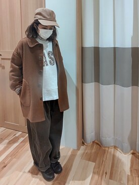 「Samansa Mos2 blue（サマンサモスモスブルー）のアイテム（キャップ）」を使った、*＊𝕪𝕦𝕜𝕒＊*さん（レディース・149cm）の秋コーディネート