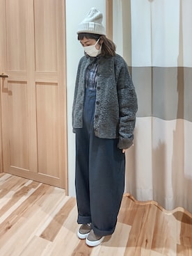 「Samansa Mos2 blue（サマンサモスモスブルー）のアイテム（ニットキャップ/ビーニー）」を使った、*＊𝕪𝕦𝕜𝕒＊*さん（レディース・149cm）の秋コーディネート