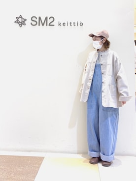 「アイテム（サロペット/オーバーオール、ブルー系）」を使った、*＊𝕪𝕦𝕜𝕒＊*さん（レディース・149cm）の冬コーディネート