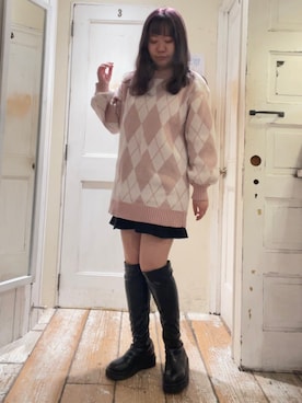 「OLIVE des OLIVE（オリーブデオリーブ）のアイテム（チュニック）」を使った、yuzuさん（レディース・162cm）の秋コーディネート