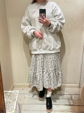 「厚底」｜「アイテム（その他シューズ）」を使った、yuzuさん（レディース・162cm）の秋コーディネート