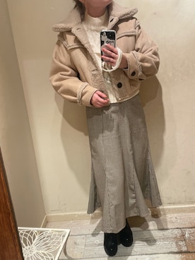 「リバーシブル」｜「アイテム（トレンチコート）」を使った、yuzuさん（レディース・162cm）の冬コーディネート