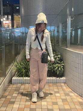 「OLIVE des OLIVE（オリーブデオリーブ）のアイテム（帽子）」を使った、yuzuさん（レディース・162cm）の秋コーディネート