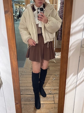 「コーディネート」｜「アイテム（ブルゾン）」を使った、yuzuさん（レディース・162cm）の冬コーディネート