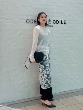 「YAHKI（ヤーキ）の【別注】＜YAHKI＞SP 2WAY HEART（ショルダーバッグ）」を使った、笠岡 オデット エ オディール スタッフさん（レディース・157cm）の秋コーディネート