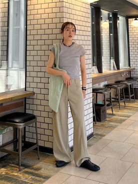 「BONGUSTA（ボングスタ）のアイテム」を使った、笠岡 オデット エ オディール スタッフさん（レディース・157cm）の夏コーディネート