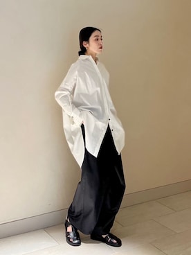 「ODETTE E ODILE（オデットエオディール）のアイテム」を使った、笠岡 オデット エ オディール スタッフさん（レディース・157cm）の春コーディネート