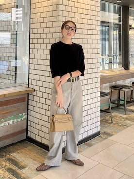 「tov（トーヴ）のアイテム」を使った、笠岡 オデット エ オディール スタッフさん（レディース・157cm）の秋コーディネート