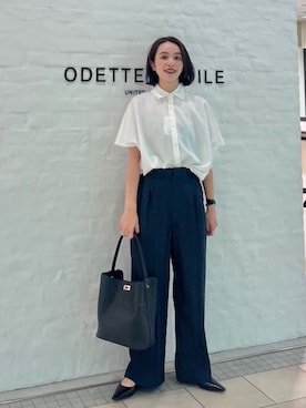 笠岡 オデット エ オディール スタッフさん（レディース・157cm）の秋コーディネート