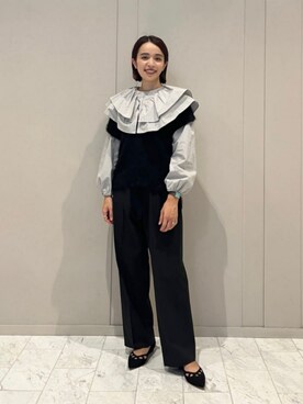 笠岡 オデット エ オディール スタッフさん(レディース・157cm)の冬コーディネート
