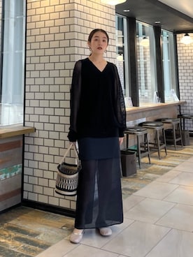 笠岡 オデット エ オディール スタッフさん(レディース・157cm)の夏コーディネート