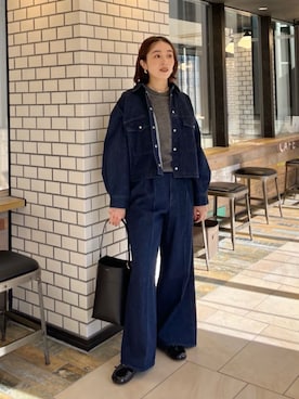 笠岡 オデット エ オディール スタッフさん（レディース・157cm）の冬コーディネート