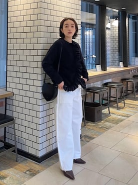 笠岡 オデット エ オディール スタッフさん（レディース・157cm）の冬コーディネート