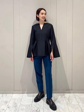 笠岡 オデット エ オディール スタッフさん（レディース・157cm）の冬コーディネート