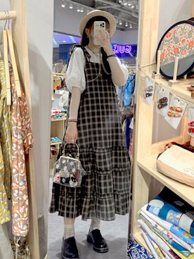 「MEIER.Q（マイヤーキュー）のアイテム（ワンピース/ドレス）」を使った、simsimdes さん（レディース・168cm）の春コーディネート
