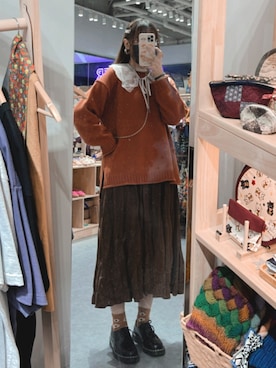 「orange」｜simsimdes さん（レディース・168cm）の冬コーディネート