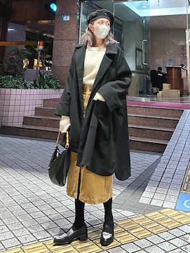 「#今日のコーデ」｜「アイテム（その他アウター）」を使った、ruoszzzさん（レディース・160cm）の冬コーディネート