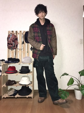 「RAGEBLUE（レイジブルー）のアイテム（オールインワン・サロペット）」を使った、ゆーさん（メンズ・183cm）の冬コーディネート